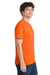 Port & Company PC54/PC54T Mens Core Short Sleeve Crewneck T-Shirt Safety Orange Model Side