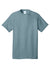 Port & Company PC54/PC54T Mens Core Short Sleeve Crewneck T-Shirt Stonewashed Blue Flat Front