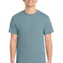 Port & Company Mens Core Short Sleeve Crewneck T-Shirt - Stonewashed Blue - NEW