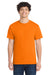 Port & Company PC54/PC54T Mens Core Short Sleeve Crewneck T-Shirt Tennessee Orange Model Front
