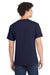 Port & Company PC54/PC54T Mens Core Short Sleeve Crewneck T-Shirt True Navy Blue Model Back