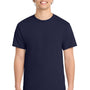 Port & Company Mens Core Short Sleeve Crewneck T-Shirt - True Navy Blue - NEW