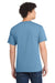 Port & Company PC54/PC54T Mens Core Short Sleeve Crewneck T-Shirt Tundra Blue Model Back