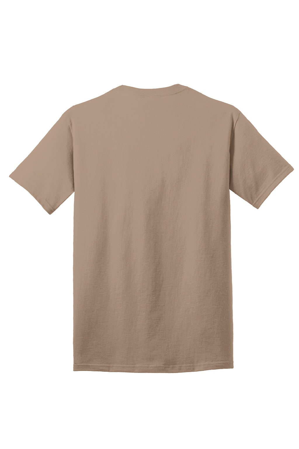 Port & Company PC54/PC54T Mens Core Short Sleeve Crewneck T-Shirt Sand Brown Flat Back