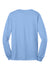 Port & Company PC55LS/PC55LST Mens Core Long Sleeve Crewneck T-Shirt Light Blue Flat Back