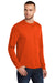 Port & Company PC55LS/PC55LST Mens Core Long Sleeve Crewneck T-Shirt Safety Orange Model 3q