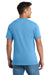 Port & Company PC55P/PC55PT Mens Core Short Sleeve Crewneck T-Shirt w/ Pocket Aquatic Blue Model Back