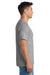 Port & Company PC55P/PC55PT Mens Core Short Sleeve Crewneck T-Shirt w/ Pocket Heather Grey Model Side