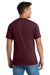 Port & Company PC55P/PC55PT Mens Core Short Sleeve Crewneck T-Shirt w/ Pocket Athletic Maroon Model Back