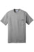 Port & Company PC55P/PC55PT Mens Core Short Sleeve Crewneck T-Shirt w/ Pocket Heather Grey Flat Front