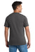 Port & Company PC55P/PC55PT Mens Core Short Sleeve Crewneck T-Shirt w/ Pocket Charcoal Grey Model Back