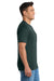 Port & Company PC55P/PC55PT Mens Core Short Sleeve Crewneck T-Shirt w/ Pocket Dark Green Model Side