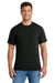 Port & Company PC55P/PC55PT Mens Core Short Sleeve Crewneck T-Shirt w/ Pocket Jet Black Model Front