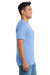 Port & Company PC55P/PC55PT Mens Core Short Sleeve Crewneck T-Shirt w/ Pocket Light Blue Model Side