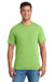 Port & Company PC55P/PC55PT Mens Core Short Sleeve Crewneck T-Shirt w/ Pocket Lime Green Model Front