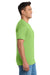Port & Company PC55P/PC55PT Mens Core Short Sleeve Crewneck T-Shirt w/ Pocket Lime Green Model Side