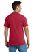 Port & Company PC55P/PC55PT Mens Core Short Sleeve Crewneck T-Shirt w/ Pocket Red Model Back