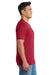 Port & Company PC55P/PC55PT Mens Core Short Sleeve Crewneck T-Shirt w/ Pocket Red Model Side