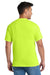 Port & Company PC55P/PC55PT Mens Core Short Sleeve Crewneck T-Shirt w/ Pocket Safety Green Model Back