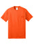 Port & Company PC55P/PC55PT Mens Core Short Sleeve Crewneck T-Shirt w/ Pocket Safety Orange Flat Front