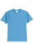 Port & Company PC55/PC55T Mens Core Short Sleeve Crewneck T-Shirt Aquatic Blue Flat Front