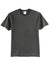 Port & Company PC55/PC55T Mens Core Short Sleeve Crewneck T-Shirt Heather Black Flat Front