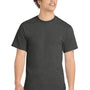 Port & Company Mens Core Short Sleeve Crewneck T-Shirt - Heather Black - NEW