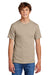 Port & Company PC55/PC55T Mens Core Short Sleeve Crewneck T-Shirt Desert Sand Brown Model Front