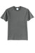 Port & Company PC55/PC55T Mens Core Short Sleeve Crewneck T-Shirt Heather Graphite Grey Flat Front
