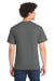 Port & Company PC55/PC55T Mens Core Short Sleeve Crewneck T-Shirt Heather Graphite Grey Model Back