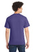 Port & Company PC55/PC55T Mens Core Short Sleeve Crewneck T-Shirt Heather Purple Model Back