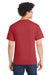 Port & Company PC55/PC55T Mens Core Short Sleeve Crewneck T-Shirt Heather Red Model Back