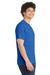 Port & Company PC55/PC55T Mens Core Short Sleeve Crewneck T-Shirt Heather Royal Blue Model Side