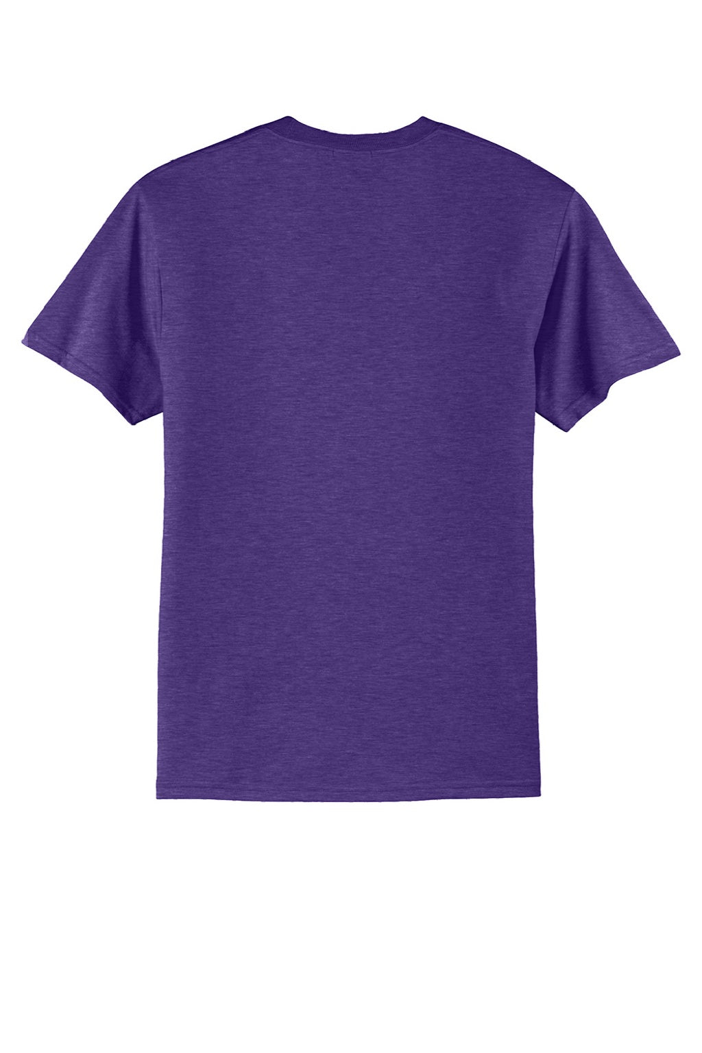 Port & Company PC55/PC55T Mens Core Short Sleeve Crewneck T-Shirt Heather Purple Flat Back