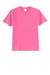Port & Company PC55/PC55T Mens Core Short Sleeve Crewneck T-Shirt Neon Pink Flat Front