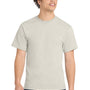 Port & Company Mens Core Short Sleeve Crewneck T-Shirt - Heather Oatmeal - NEW