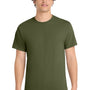 Port & Company Mens Core Short Sleeve Crewneck T-Shirt - Olive Drab Green - NEW