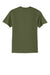 Port & Company PC55/PC55T Mens Core Short Sleeve Crewneck T-Shirt Olive Drab Green Flat Back