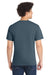Port & Company PC55/PC55T Mens Core Short Sleeve Crewneck T-Shirt Steel Blue Model Back