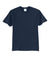 Port & Company PC55/PC55T Mens Core Short Sleeve Crewneck T-Shirt True Navy Blue Flat Front