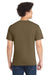 Port & Company PC55/PC55T Mens Core Short Sleeve Crewneck T-Shirt Woodland Brown Model Back