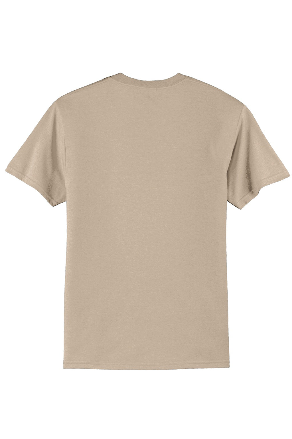 Port & Company PC55/PC55T Mens Core Short Sleeve Crewneck T-Shirt Desert Sand Brown Flat Back