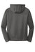 Port & Company PC590H Mens Dry Zone Performance Moisture Wicking Fleece Hooded Sweatshirt Hoodie w/ Pouch Pocket Charcoal Grey Flat Back