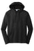 Port & Company PC590H Mens Dry Zone Performance Moisture Wicking Fleece Hooded Sweatshirt Hoodie w/ Pouch Pocket Jet Black Flat Front