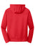 Port & Company PC590H Mens Dry Zone Performance Moisture Wicking Fleece Hooded Sweatshirt Hoodie w/ Pouch Pocket Red Flat Back