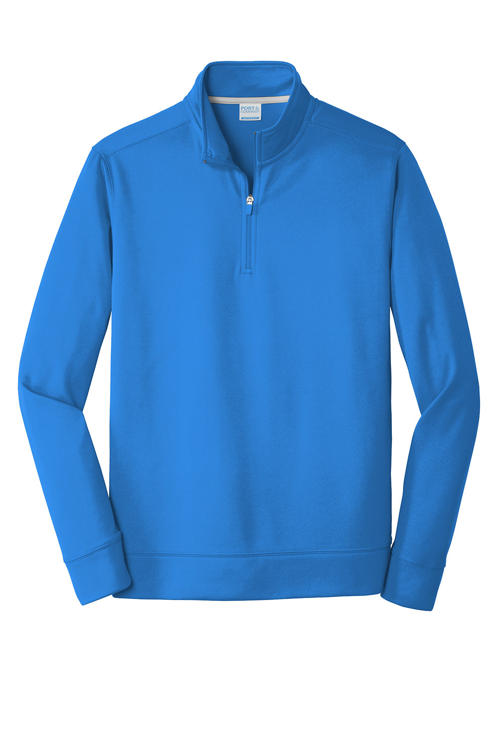 Port & Company PC590Q Mens Dry Zone Performance Moisture Wicking Fleece 1/4 Zip Sweatshirt Royal Blue Flat Front