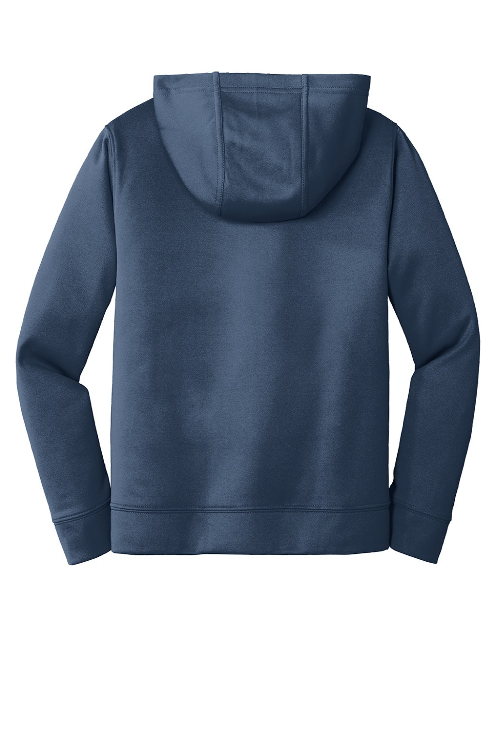 Port & Company PC590YH Youth Dry Zone Performance Moisture Wicking Fleece Hooded Sweatshirt Hoodie w/ Pouch Pocket Deep Navy Blue Flat Back