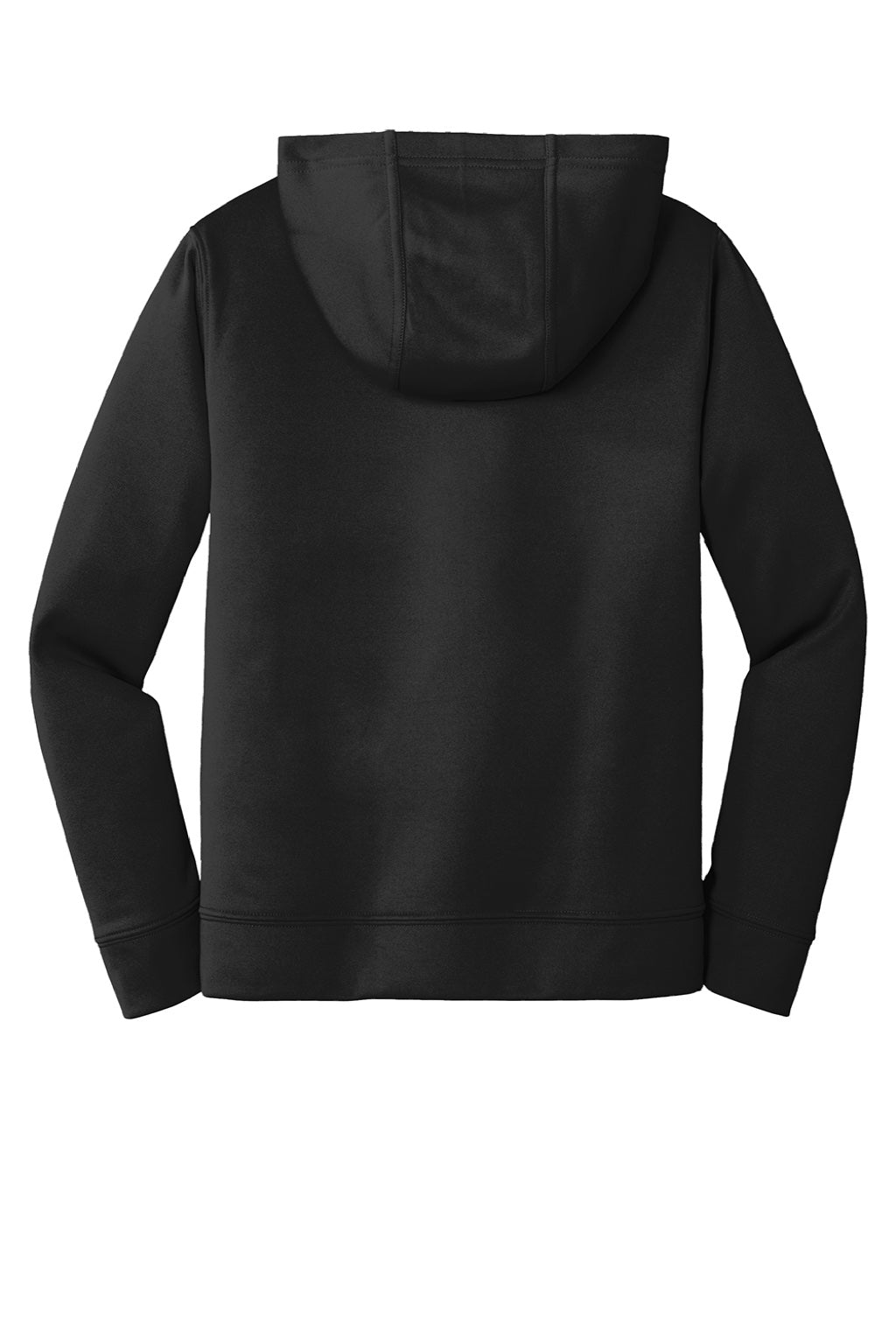 Port & Company PC590YH Youth Dry Zone Performance Moisture Wicking Fleece Hooded Sweatshirt Hoodie w/ Pouch Pocket Jet Black Flat Back