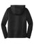 Port & Company PC590YH Youth Dry Zone Performance Moisture Wicking Fleece Hooded Sweatshirt Hoodie w/ Pouch Pocket Jet Black Flat Back
