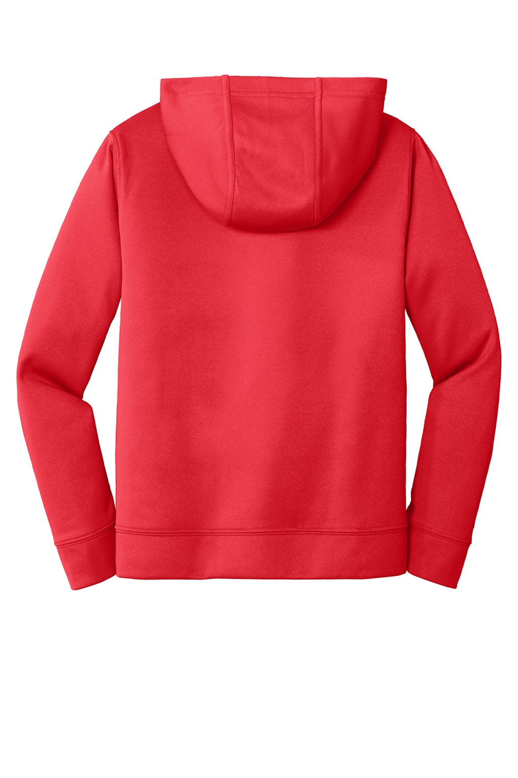 Port & Company PC590YH Youth Dry Zone Performance Moisture Wicking Fleece Hooded Sweatshirt Hoodie w/ Pouch Pocket Red Flat Back